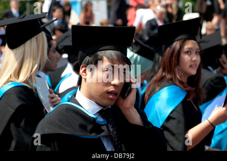Le jour de la remise des diplômes de l'Université de Warwick, Royaume-Uni Banque D'Images