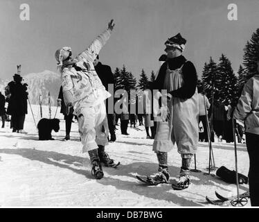 Festivités, carnaval, carnaval sur skis, skieurs costumés, Firstamm, Schliersee, 1963, droits supplémentaires-Clearences-non disponible Banque D'Images