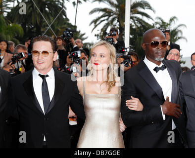 Benoît Magimel, Diane Kruger et Djimon Hounsou 2011 Cannes International Film Festival - Jour 2 - Sleeping Beauty - Premiere Cannes, France - 12.05.11 Banque D'Images