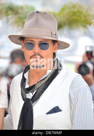 Johnny Depp 2011 Cannes International Film Festival - Jour 4 - Pirates des Caraïbes : Sur Stranger Tides - Photocall Cannes, France - 14.05.11 Banque D'Images