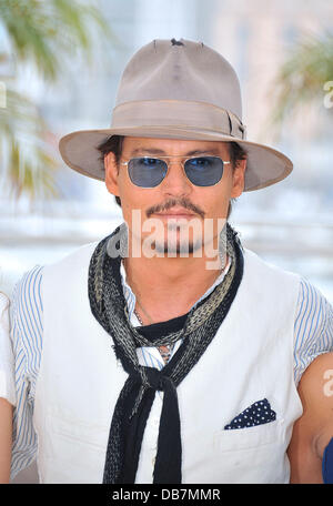 Johnny Depp 2011 Cannes International Film Festival - Jour 4 - Pirates des Caraïbes : Sur Stranger Tides - Photocall Cannes, France - 14.05.11 Banque D'Images