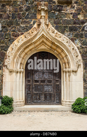 Magnifique porte avant de Castell de Cap Roig Manor, jardins de Cap Roig Banque D'Images