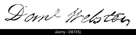 Webster, Daniel, 18.1.1782 - 24.10.1852, politicien américain, signature, Banque D'Images