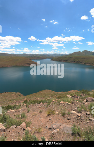 Barrage Katse, Afrique, Lesotho Highlands Banque D'Images