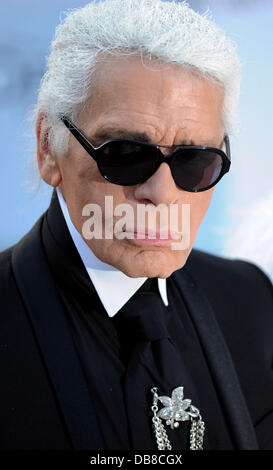 Karl Lagerfeld 2011 Cannes International Film Festival - Jour 9 gala de l'amFar contre le sida - Arrivées Cap d'Antibes, France - 19.05.11 Banque D'Images