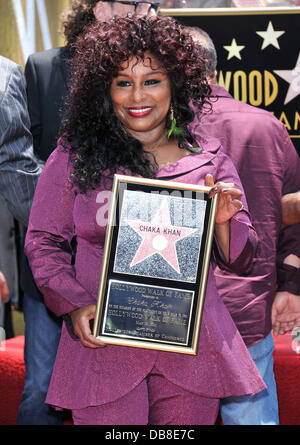 L'artiste Chaka Khan Chaka Khan est honoré avec une étoile sur le Hollywood Walk of Fame de Hollywood, Californie - 19.05.11 Banque D'Images