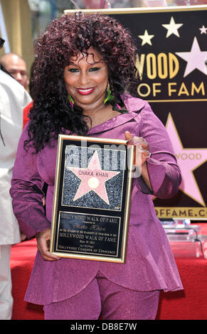 L'artiste Chaka Khan Chaka Khan est honoré avec une étoile sur le Hollywood Walk of Fame de Hollywood, Californie - 19.05.11 Banque D'Images