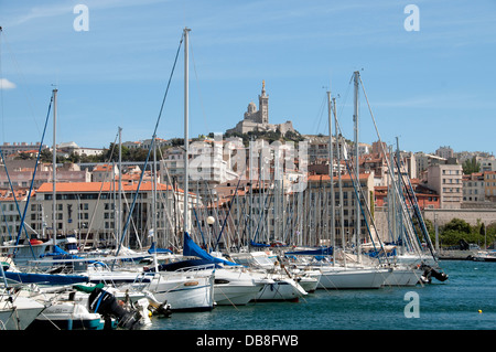 France Marseille Vieux Port Vieux Français Banque D'Images