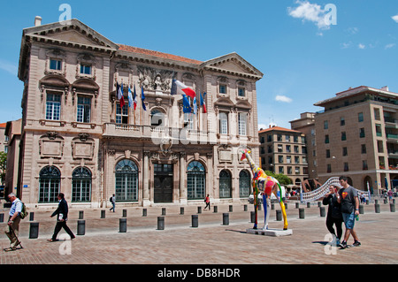 Hôtel de Ville ( rue Vieux Port Marseille Marseille France Français ) Banque D'Images