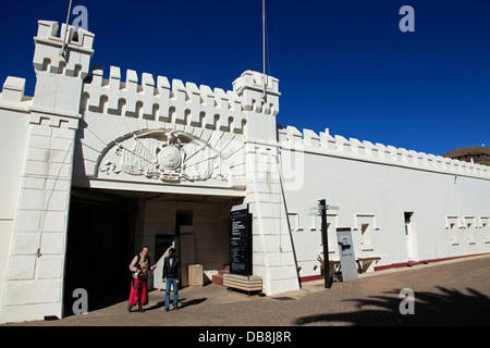 Entrée de l'ancien fort sur Constitution Hill à Johannesburg Banque D'Images