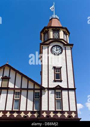 Dh ROTORUA NOUVELLE ZÉLANDE Old Post Office building memorial clock tower Banque D'Images