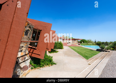 Taliesin West, l'architecte Frank Lloyd Wright's Winter home, Scottsdale, Arizona, USA Banque D'Images