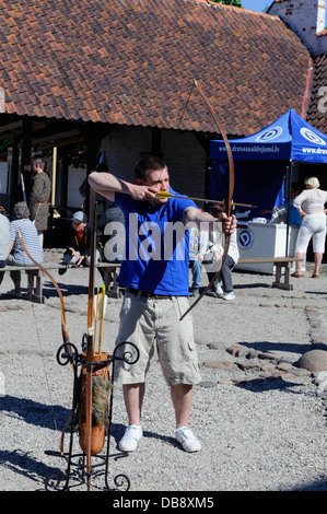 Tournoi médiéval au château de Ventspils, Lettonie, Europa, Europe, Lettonie Banque D'Images