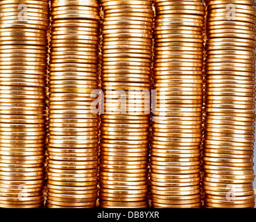 Pile de pièces, Close-up Banque D'Images