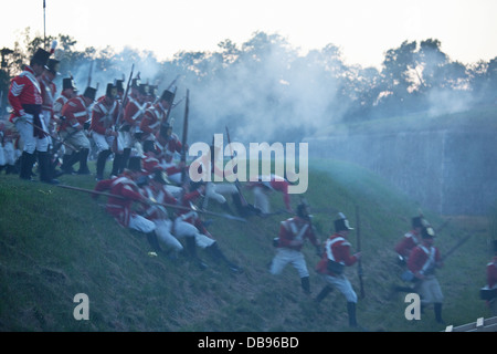 Canada,Ontario,Fort Erie. Guerre de 1812 Reconstitution du siège de Fort Erie Banque D'Images