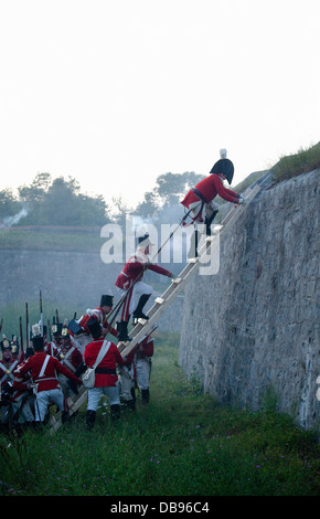 Canada,Ontario,Fort Erie. Guerre de 1812 Reconstitution du siège de Fort Erie Banque D'Images