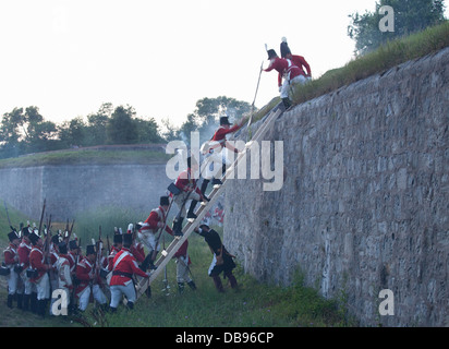 Canada,Ontario,Fort Erie. Guerre de 1812 Reconstitution du siège de Fort Erie Banque D'Images