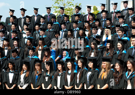 Le jour de la remise des diplômes de l'Université de Warwick, Royaume-Uni Banque D'Images