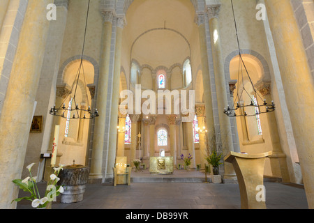 Notre-Dame-du-Mont-Cornadore de Saint-Nectaire, l'église romane Saint-Nectaire, Puy-de-Dôme, Auvergne, France Banque D'Images