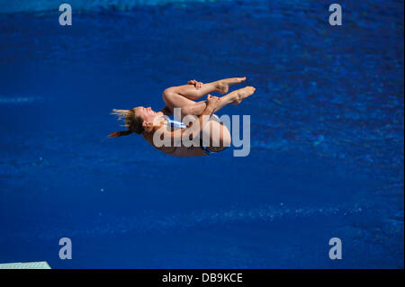 Barcelone, Espagne. 26 juillet, 2013. Jansen Inge de Pays-bas (NED) en action pendant la plongée Tremplin 3m Femmes ronde préliminaire au jour 7 du Championnat du monde FINA 2013, à la piscina Municipal de Montjuic. Credit : Action Plus Sport/Alamy Live News Banque D'Images