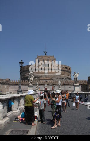 Rome, Italie. 26 juillet 2013. L'autorité de la Protection civile cause une vague de alerte rouge 'Niveau 3' avertissement de Santé Crédit Rome : Gari Wyn Williams / Alamy Live News Banque D'Images