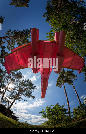 Un travail de Guillaume Renou intitulée "Natural X.Wing / Sancy contre attaque" par l'artiste plasticien français (Puy de Dôme - France). Banque D'Images