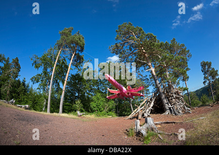 Un travail de Guillaume Renou intitulée "Natural X.Wing / Sancy contre attaque" par l'artiste plasticien français (Puy de Dôme - France). Banque D'Images