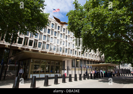 L'ambassade des États-Unis à Grosvenor Square, Mayfair, Londres. Banque D'Images