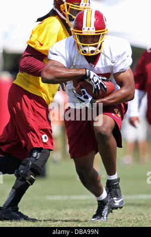 Richmond, Virginia, USA. 26 juillet, 2013. 26 juillet 2013 : Redskins de Washington # 46 Alfred Morris en action à la Bon Secours centre de formation à Richmond, en Virginie. Daniel Kucin Jr./ CSM/Alamy Live News Banque D'Images