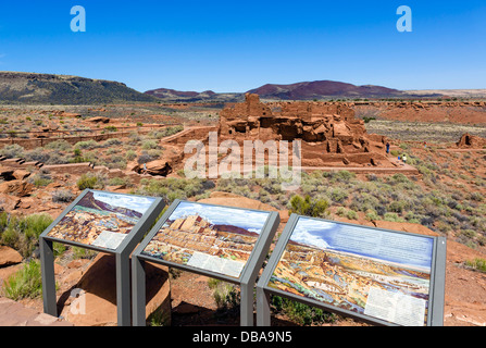 Le Wupatki Pueblo, pueblo en ruines indiennes Wupatki National Monument, près de Flagstaff, Arizona, USA Banque D'Images