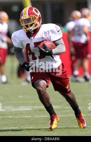 Richmond, Virginia, USA. 26 juillet, 2013. 26 juillet 2013 : Redskins de Washington # 47 Jawan Jamison en action à la Bon Secours centre de formation à Richmond, en Virginie. Daniel Kucin Jr./ CSM/Alamy Live News Banque D'Images