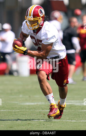 Richmond, Virginia, USA. 26 juillet, 2013. 26 juillet 2013 : Redskins de Washington # 25 Keiland Williams en action à la Bon Secours centre de formation à Richmond, en Virginie. Daniel Kucin Jr./ CSM/Alamy Live News Banque D'Images