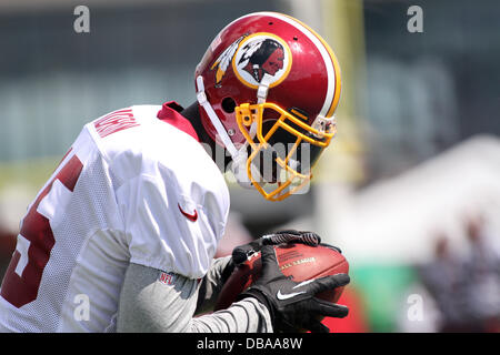 Richmond, Virginia, USA. 26 juillet, 2013. 26 juillet 2013 : Redskins de Washington # 15 Joshua Morgan en action à la Bon Secours centre de formation à Richmond, en Virginie. Daniel Kucin Jr./ CSM/Alamy Live News Banque D'Images