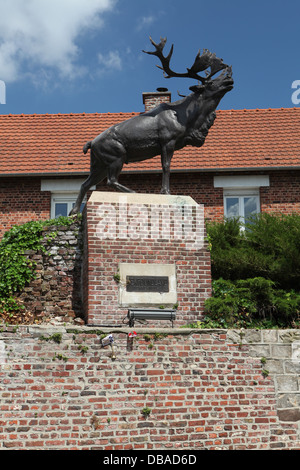 Monchy-le-Preux Caribou est un monument commémoratif de guerre du Dominion de Terre-Neuve pour commémorer le 15e Régiment Royal de Terre-Neuve au cours de la Grande Guerre Banque D'Images