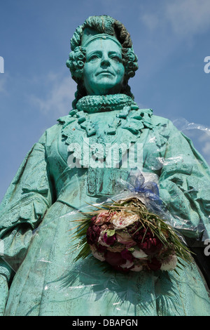 Statue de la Reine Caroline Amalie dans les jardins du château de Rosenborg à Copenhague Banque D'Images