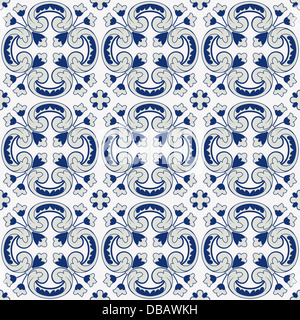 Classic vintage motif transparent en bleu et gris Banque D'Images