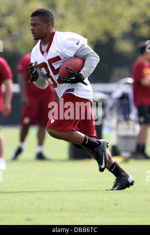 Richmond, Virginia, USA. 26 juillet, 2013. 27 juillet 2013 : Redskins de Washington # 35 Chris Thompson en action à la Bon Secours centre de formation à Richmond, en Virginie. Daniel Kucin Jr./ CSM/Alamy Live News Banque D'Images