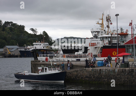 Le port d'Oban en Écosse juillet 2013 Banque D'Images