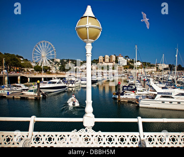 Fr - Torquay Devon : Marina et French Riviera Volant Banque D'Images