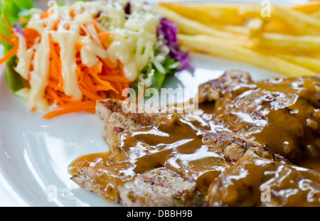 Plat de steak Banque D'Images