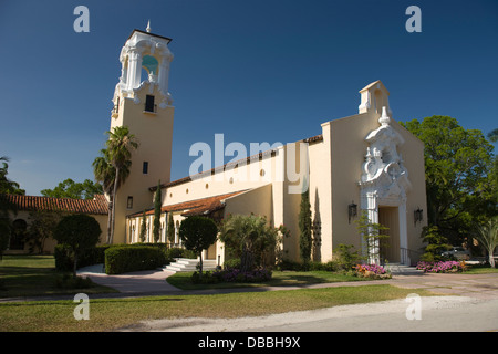 ÉGLISE CONGRÉGATIVE CORAL GABLES (©KEIHNEL & ELLIOT 1923) CORAL GABLES FLORIDA USA Banque D'Images