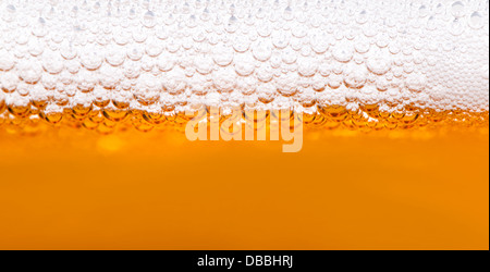 Macro Close up of beer bubbles background Banque D'Images
