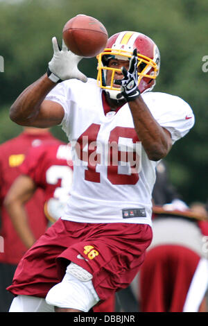 Richmond, Virginia, USA. 27 juillet, 2013. 27 juillet 2013 : Redskins de Washington # 46 Alfred Morris en action à la Bon Secours centre de formation à Richmond, en Virginie. Daniel Kucin Jr./ CSM/Alamy Live News Banque D'Images