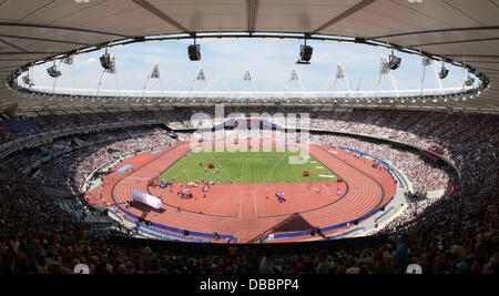 Londres, Royaume-Uni. 27 juillet, 2013. Vue sur le stade lors de l'IAAF Diamond League Jeux Anniversaire du Stade Olympique, Queen Elizabeth Olympic Park. © Plus Sport Action/Alamy Live News Banque D'Images