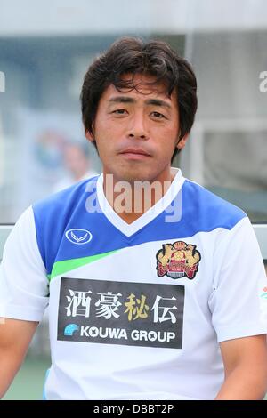 Kanagawa, Japon. 27 juillet, 2013. Norihiro Satsukawa (FC Ryukyu), Juillet 27, 2013 - 2013 Football : le Japon de Football (JFL) correspondance entre SC Sagamihara 0-1 FC Ryukyu à Sagamihara Park Asamizo Studium, Kanagawa, Japon. Credit : AFLO SPORT/Alamy Live News Banque D'Images