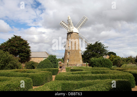 Callington Mill dans la ville de Tasmanie Oatlands qui a été construit en 1837 par John Vincent et est en parfait état de fonctionnement . Banque D'Images