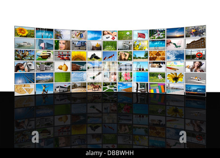 Panneau multimédia écrans Banque D'Images