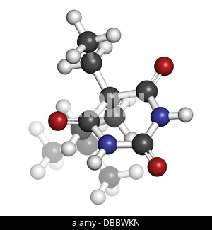 Barbituriques amobarbital (amylobarbitone) sédatif, la structure chimique. Également utilisé comme soi-disant sérum de vérité. Banque D'Images