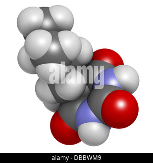 Barbituriques amobarbital (amylobarbitone) sédatif, la structure chimique. Également utilisé comme soi-disant sérum de vérité. Banque D'Images