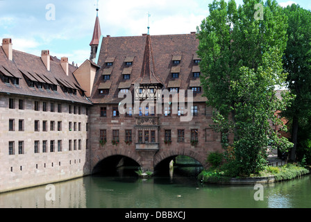 L'Esprit Saint Hospice (Hôpital) - Heilig-Geist-Spital, Nuremberg, Bavière, Allemagne, Europe de l'Ouest. Banque D'Images